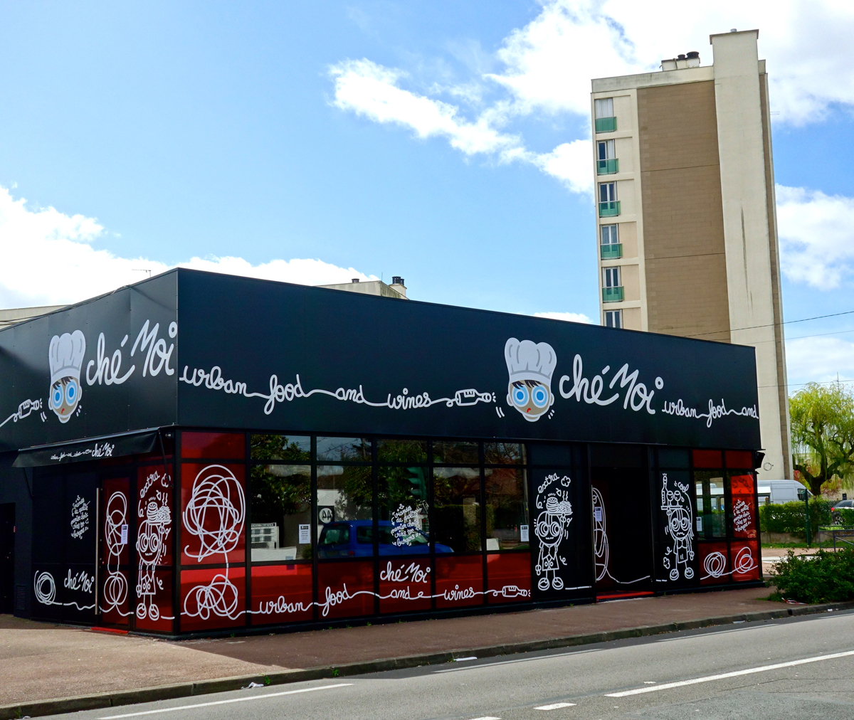 Décor de façade. Restaurant 