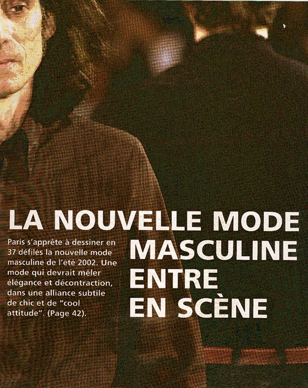 truc irréel... couv d'un mag de mode, 2001.